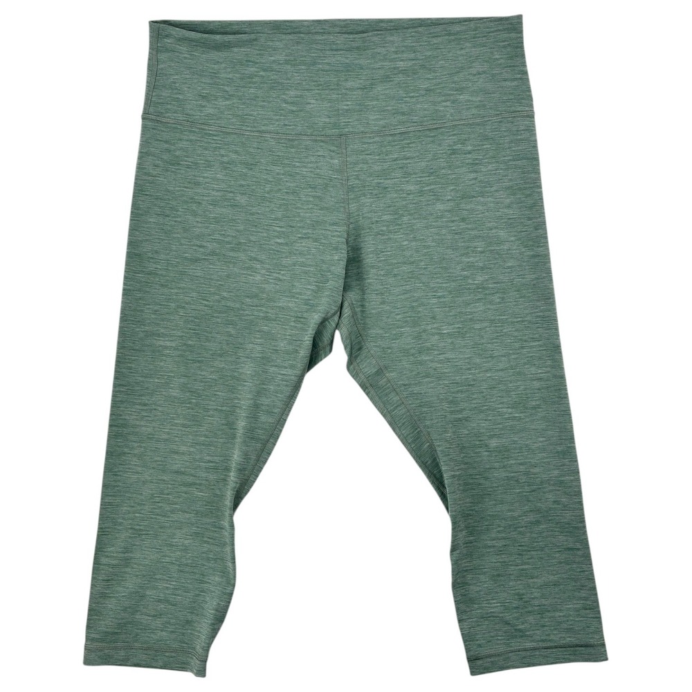 Lululemon Align High-Rise Crop 21 Heathered Tidewater Teal Nulu Leggings Size 18